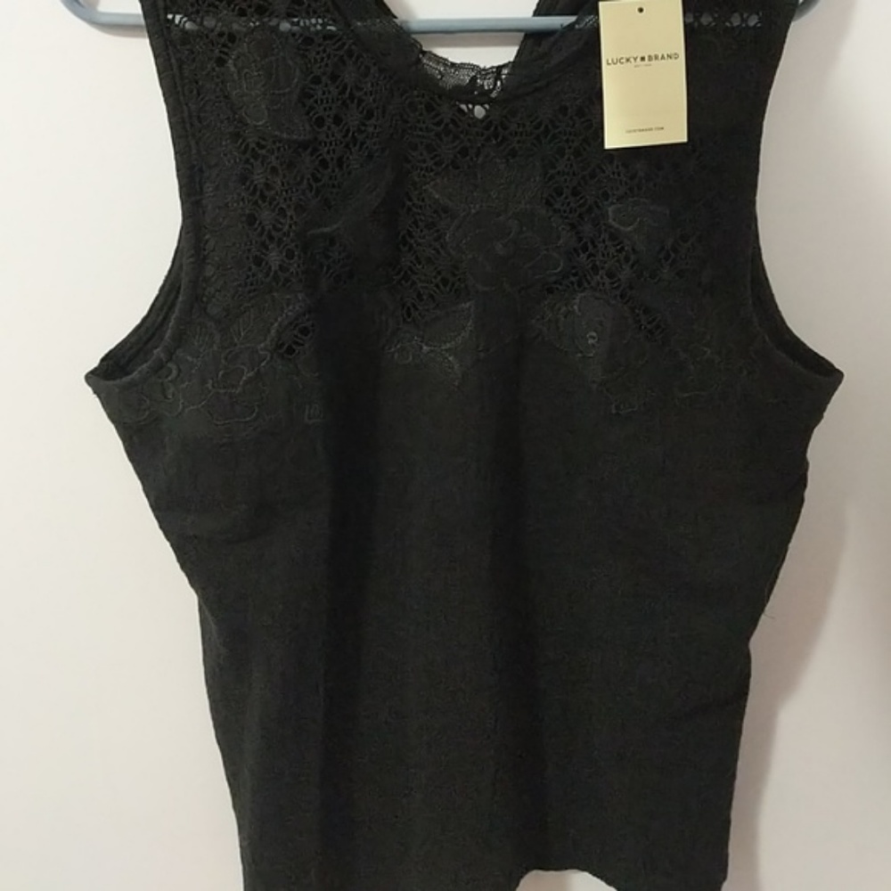 Lucky Brand black lace top - Picture 8 of 12